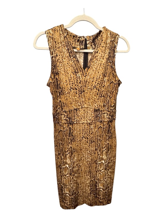 Tory Burch Dresses & Skirts - Tory Burch Tan Snake Print Sheath Dress Sleeveless V-Neck Size Small